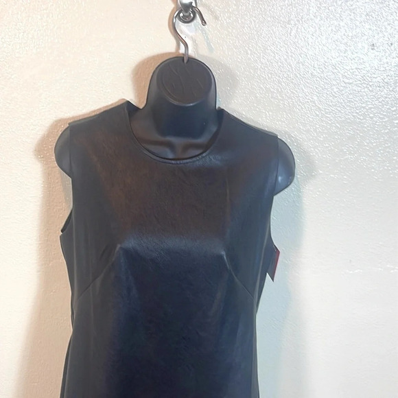 Spanx Faux Leather Sheath Dress in Luxe Black in Medium - Picture 3 of 13